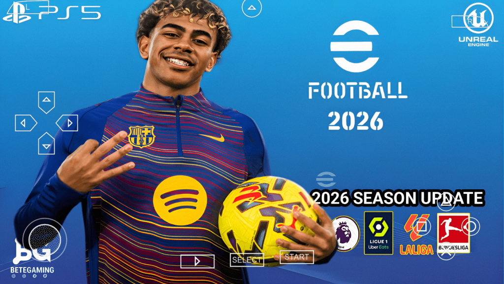 PES 2026 PPSSPP Android Offline  62+ Stadiums + PS5 Camera Experience
